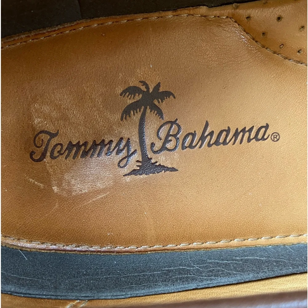 Tommy Bahama leather loafers preppy academia quiet luxury old money classic 8.5
